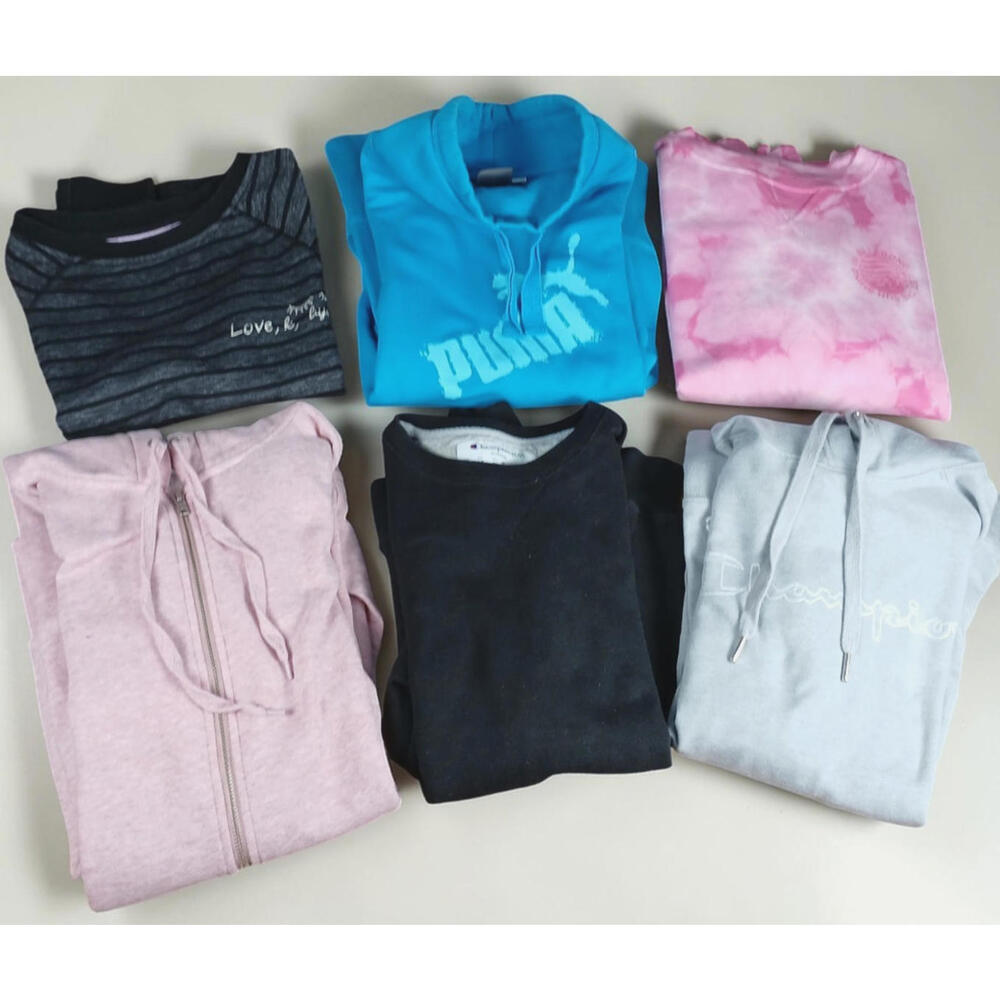 Women Small Hoodie Sweatshirt Lot 6 Pc Champion Puma Simons Casual Bundle